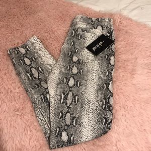 NASTY GAL Snake Print jeans